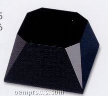 Black Crystal Beveled 4-sided Slant Base (3-1/2"X3-1/2"X2")