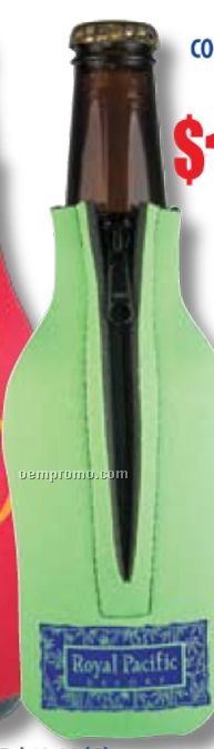 Scuba Bottle Coolie Beverage Insulator W/ Zipper