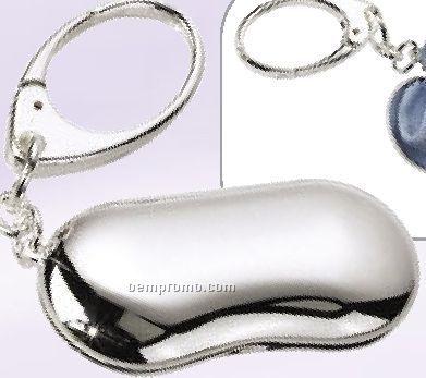 Silver Metal Eyeglass Cloth Key Chain - 1-1/2"X5"X1/2"