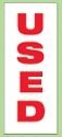 Two Sided Stock Street Banner Kit (Used) (White/Red Letters)