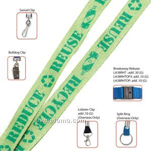 3/8" Recycled Multi-color Sublimation Lanyard