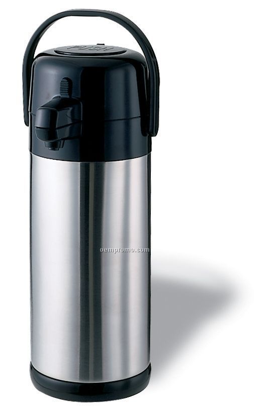 64 1/5 Oz. Economy Stainless Lined Airpot W/ Pump Lid