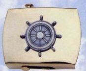 Deluxe Plated 2" Belt Buckle (Ship's Wheel)