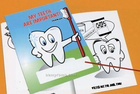 Dentist Coloring Book W/ Custom Cover & Stock Coloring Images