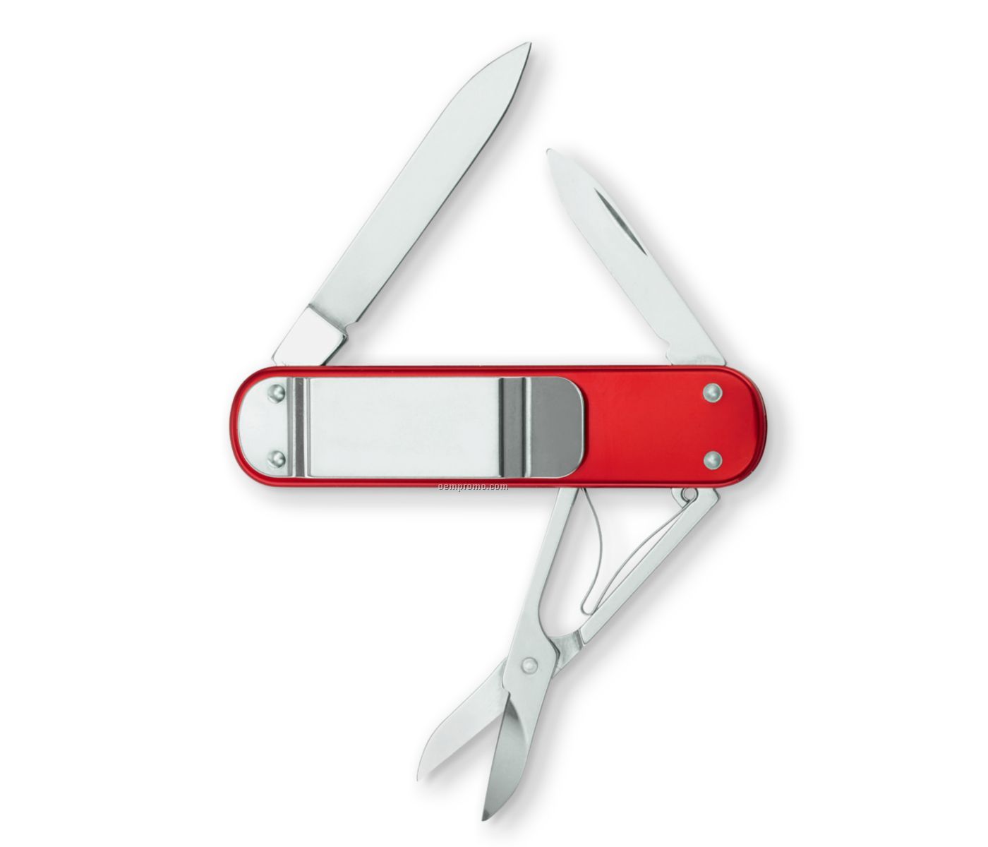 Money Clip Swiss Army Knife - Red Alox