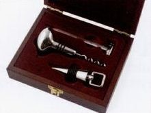 Wine Gift Set W/Thermometer, Corkscrew And Bottle Stopper
