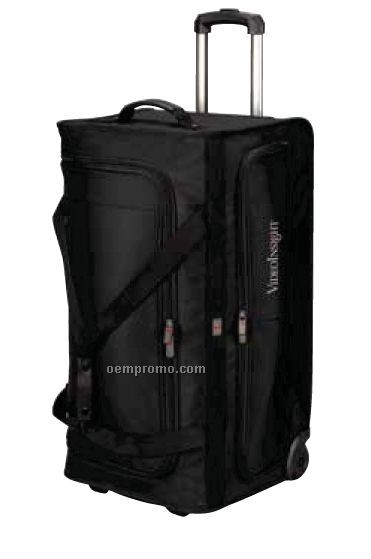 Black Large Collapsible Gear Mobilizer Wheeled Duffel Bag