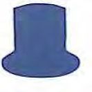 Mylar Confetti Shapes Top Hat (2")