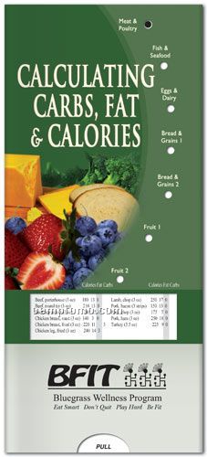 Pocket Slider Chart - Calculating Carbs, Fat & Calories