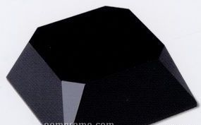 4"X4"X2" Black Crystal Beveled 4-sided Slant Base (3" Top)