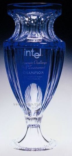 Blue Dante Crystal Vase (7"X15")