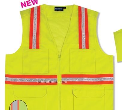 Aware Wear Surveyors Vest Knit Tricot And Mesh Hi-viz Lime