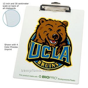 Biodegradable Letter Size Clipboard W/ 4 Color Process & Metal Clip