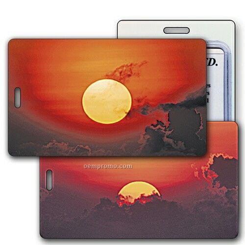 Luggage Tag 3d Lenticular Sunset, Clouds Stock Image (Imprint Product)