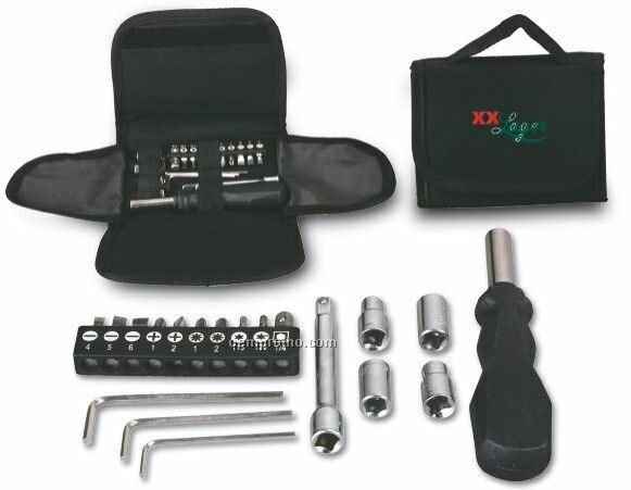 19 Pieces Tools Set With Black Pouch