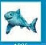 Animals Stock Temporary Tattoo - Blue Shark (1.5"X1.5")