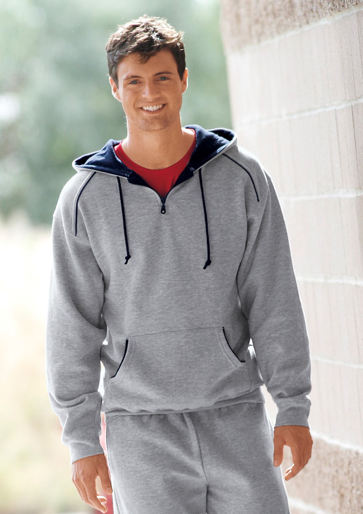 Badger Hooded Pullover Zippered Accent Sweatshirt