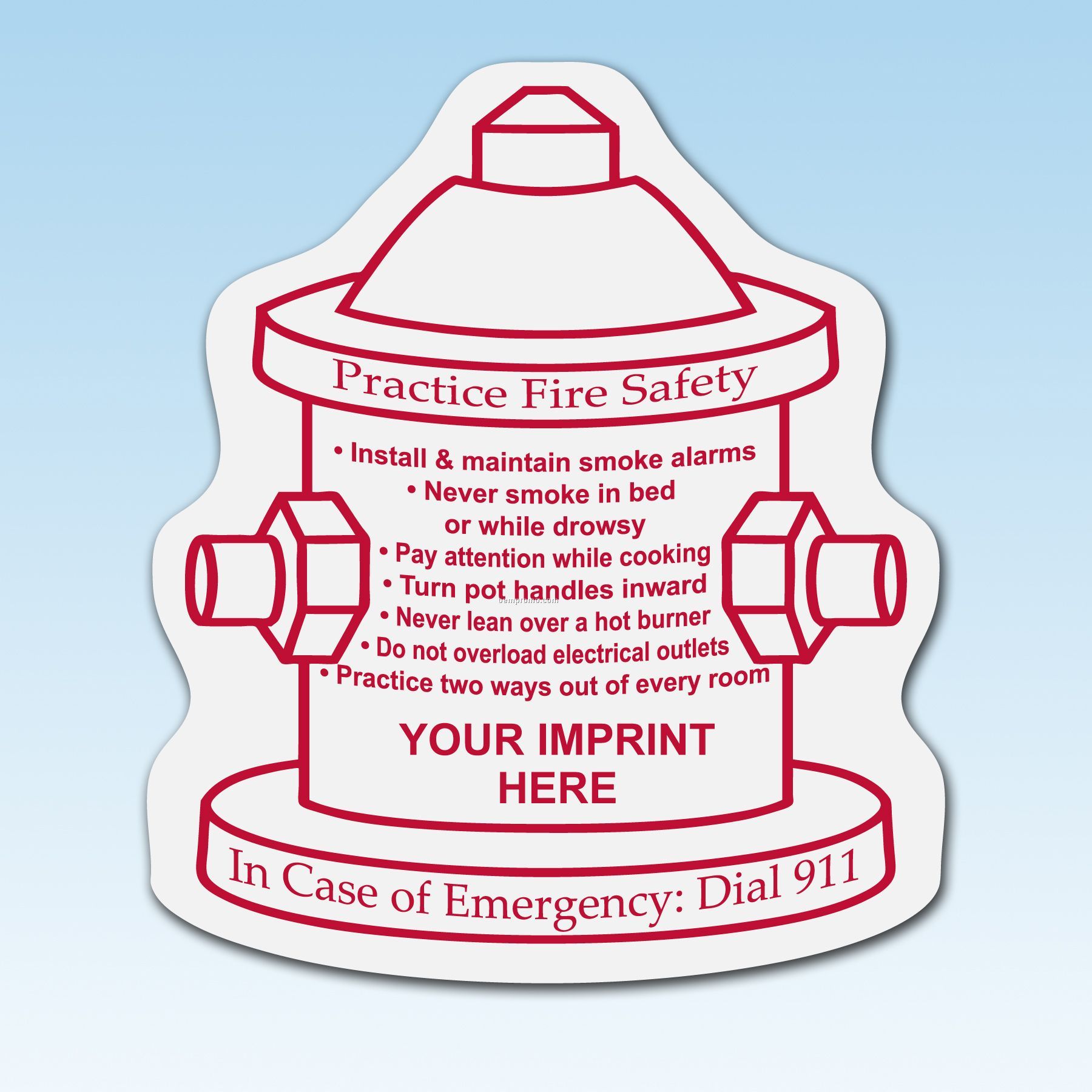 Fire Safety Static Cling Decal