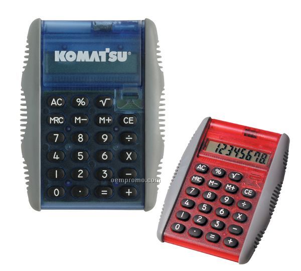 Kinetic Calculator W/ Rubber Grip Sides & Flip Stand