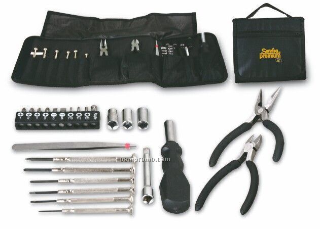 24 Pieces Tool Set In A Black Pouch