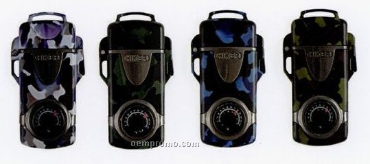 Double Blue Torch Flame Lighters W/ Built In Thermometer