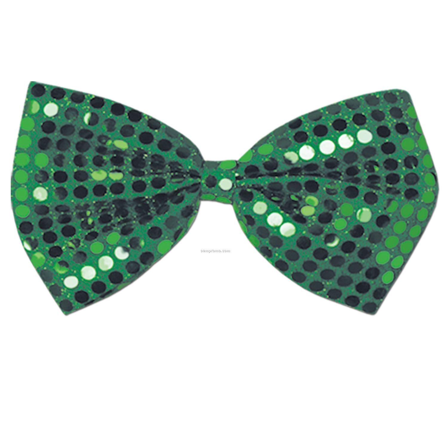 Green Glitz 'n Gleam Bow Tie