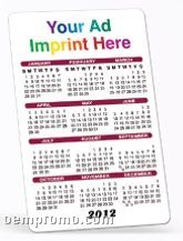 Recycled Plastic Calendar Card (0.015 Thick)