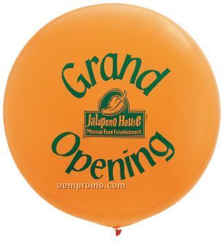 36" Giant Round Latex Balloon - Standard Colors Printed 1side/1color