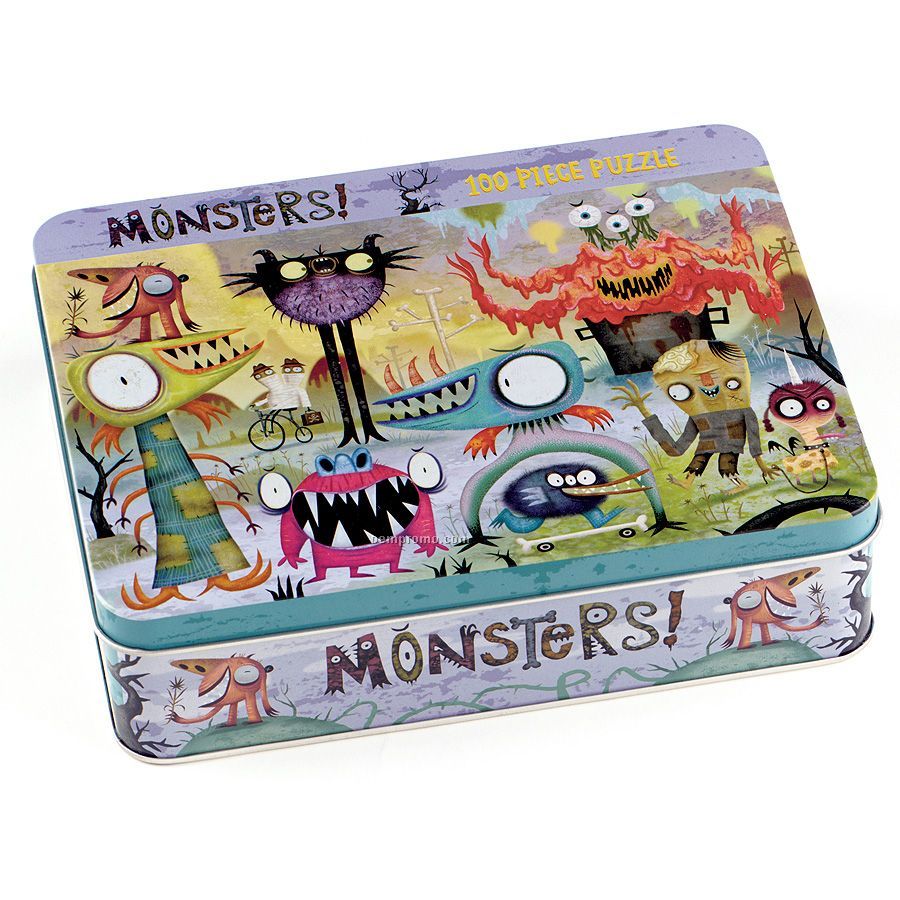 Monsters 100-piece Puzzle In Collectible Tin