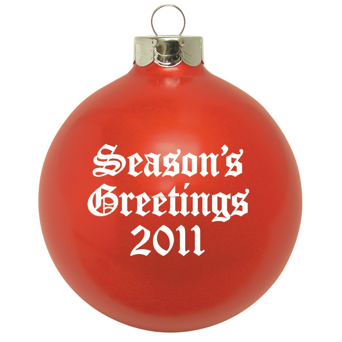 Seasons Greetings 2011 Stock Ornament Design O (2-5/8")