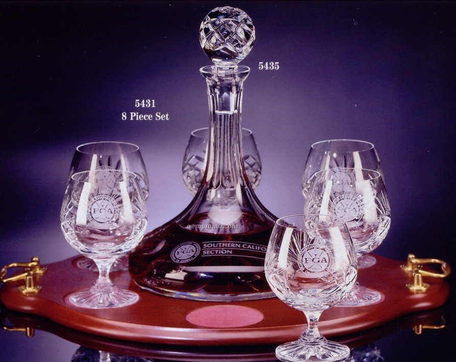 3 Piece Set Westgate Decanter & 2 Brandy Glass