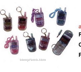 Cell Phone Shaped Lip Gloss Key Chain & Necklace