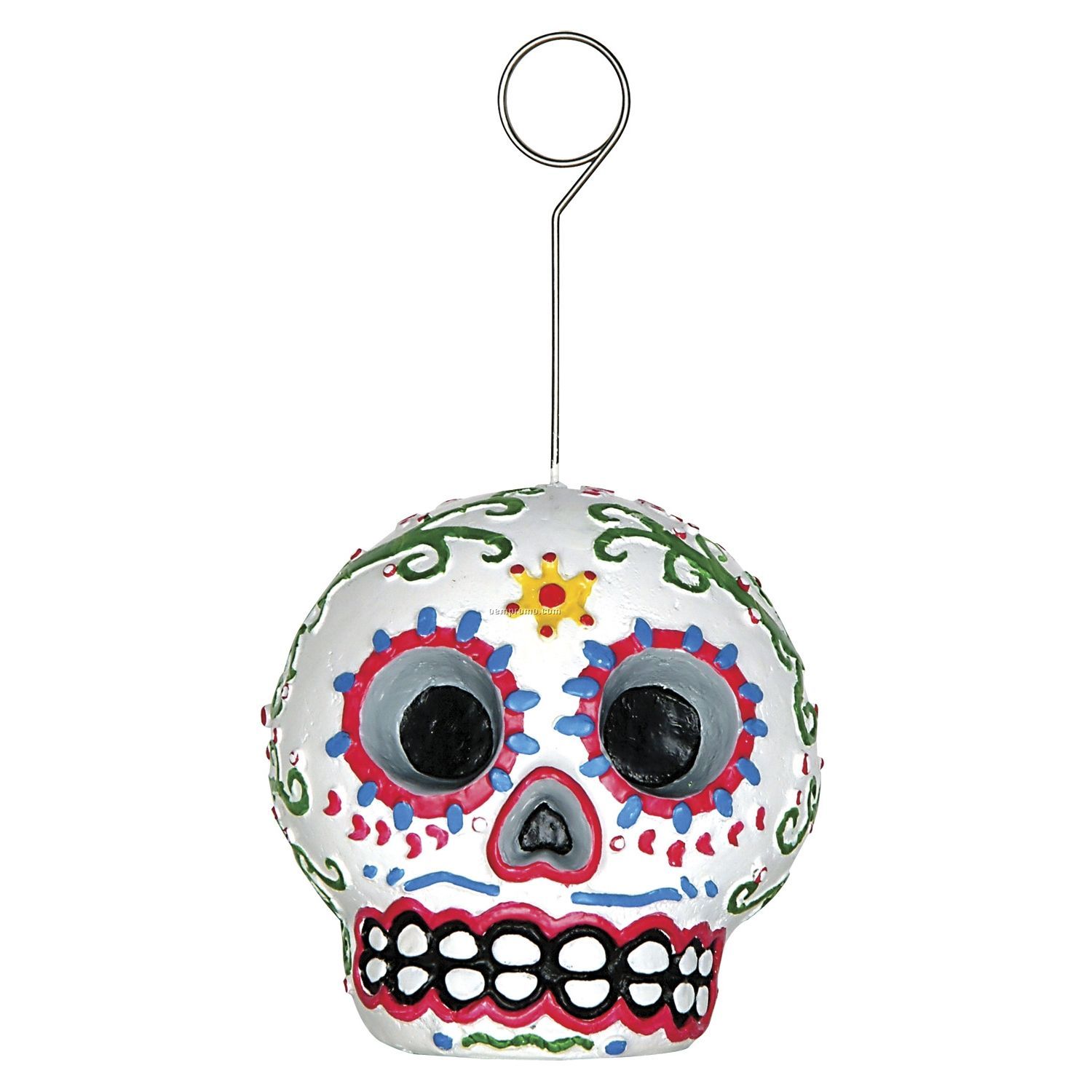 Day Of The Dead Male Skull Photo/ Balloon Holder