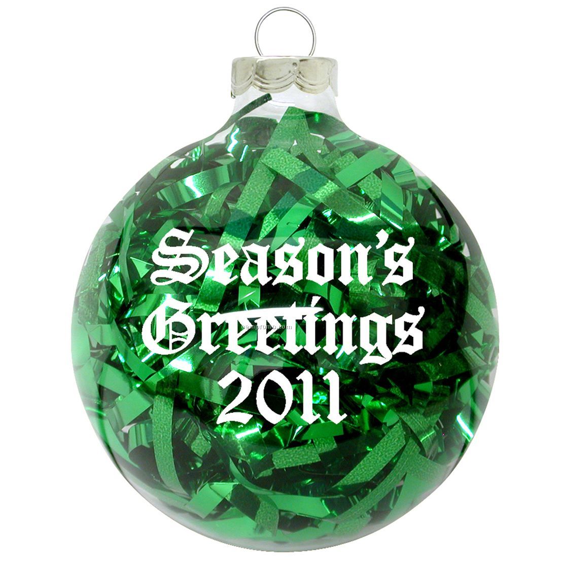 Seasons Greetings 2011 Color-filled Stock Ornament Design R (2-5/8