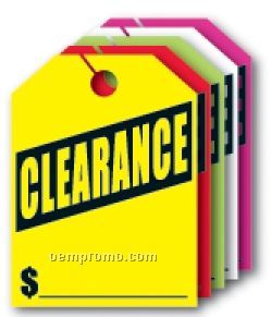 V-t Fluorescent Mirror Hang Tag - Clearance (9"X12")