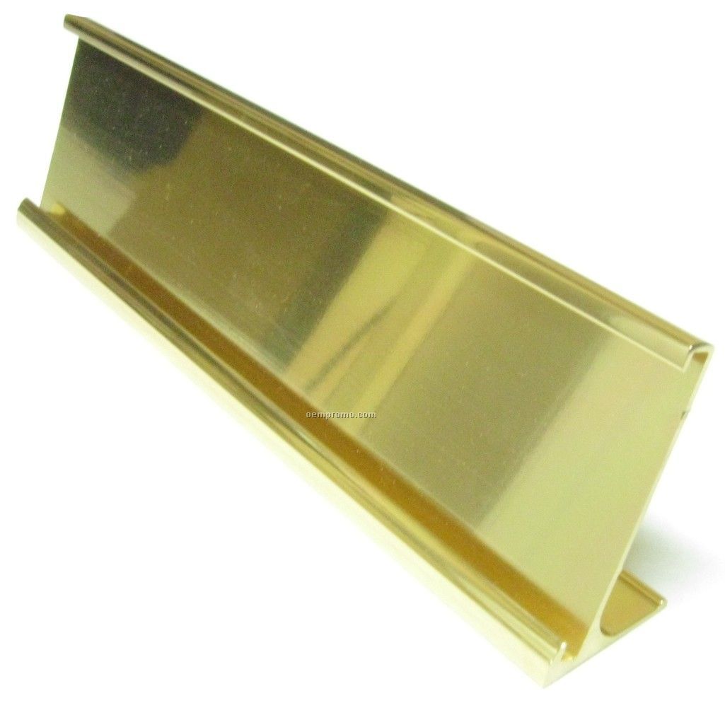 Gold Traditional Desk Easel Name Plate Holder - Holder Only (8")