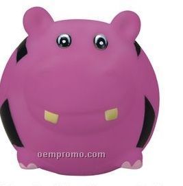 Rubber Soccer Ball Shaped Hippo Bank