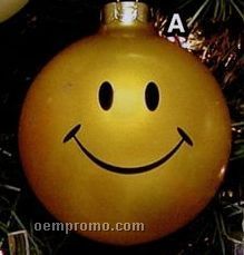 Smiley Face Stock Ornament Design A (3-1/4")