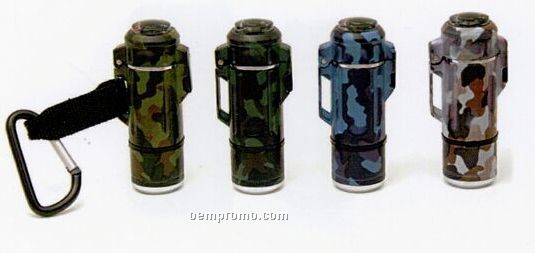 Military Double Laser Flame Lighters W/ Built In Thermometer