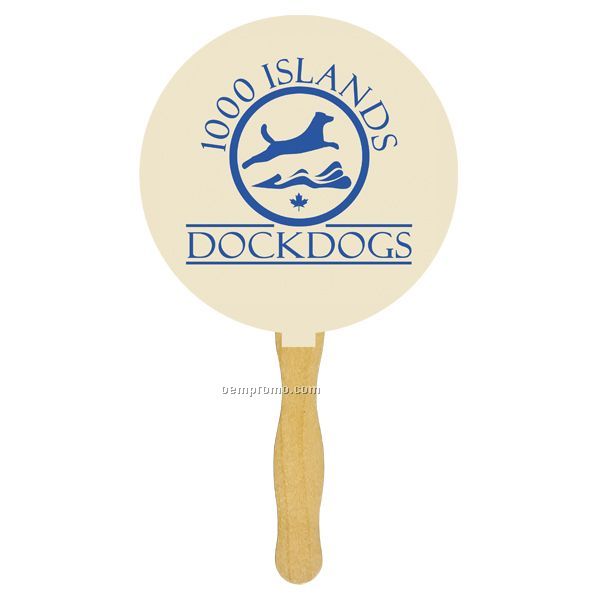 Mini Round Sandwiched Hand Fan (2 Side/ Four Color Process)