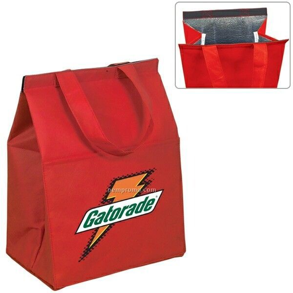 Non-woven Insulated Grocery Cooler (10"X14"X7.25") (Printed)