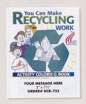 Stock Environmental Theme - Make Recycling Work Coloring Book