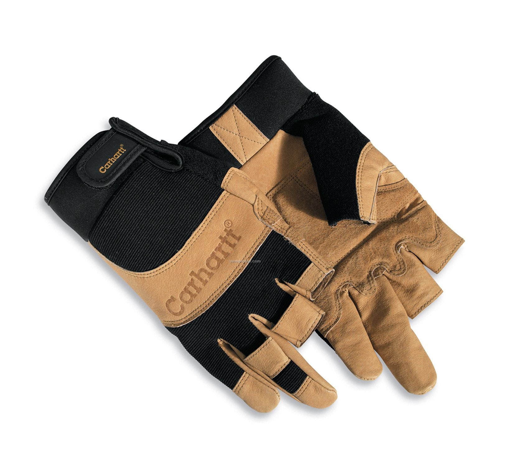 Carhartt Men's Work Dexterity Glove With 2 Open Fingers/ Grain Pigskin