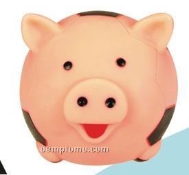 Rubber Soccer Ball Shaped Pig Bank
