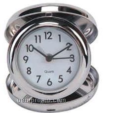 Stainless Steel Travel Alarm Clock (Foldable)