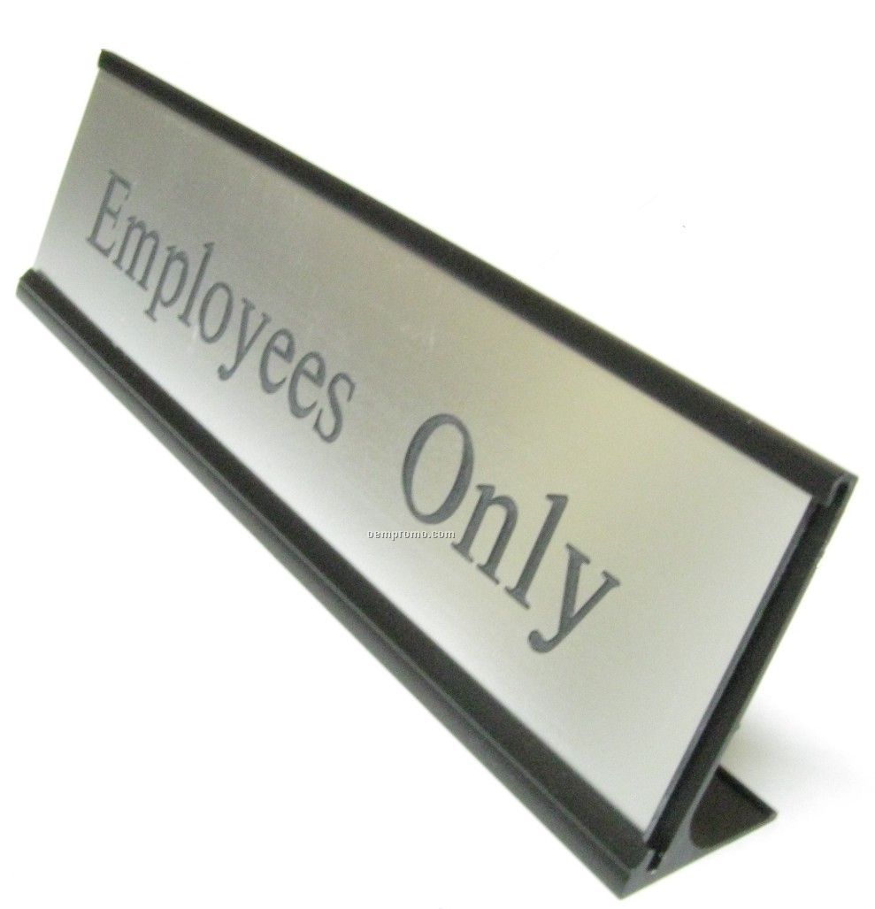 Traditional Desk Easel Name Plate With Black Holder (10")
