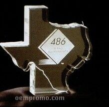 Acrylic Paperweight Up To 16 Square Inches / Texas With Flat Bottom