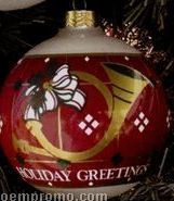 Holiday Greetings Stock Banded Ornament Design G