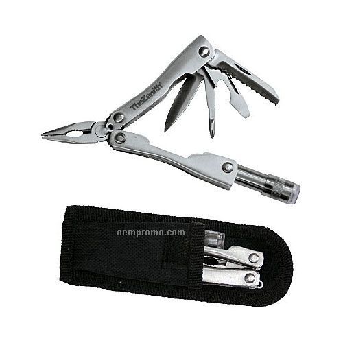 Micro Stainless Pocket Multi Tool With Super Bright LED Light