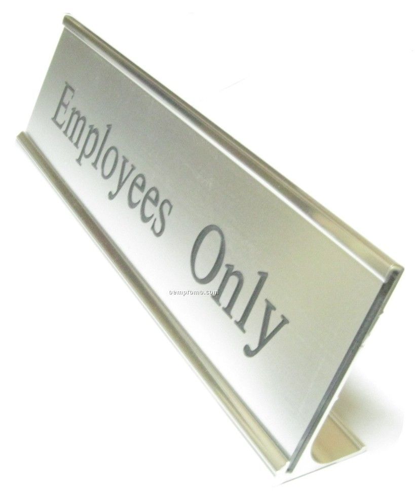 Traditional Desk Easel Name Plate With Silver Holder (10